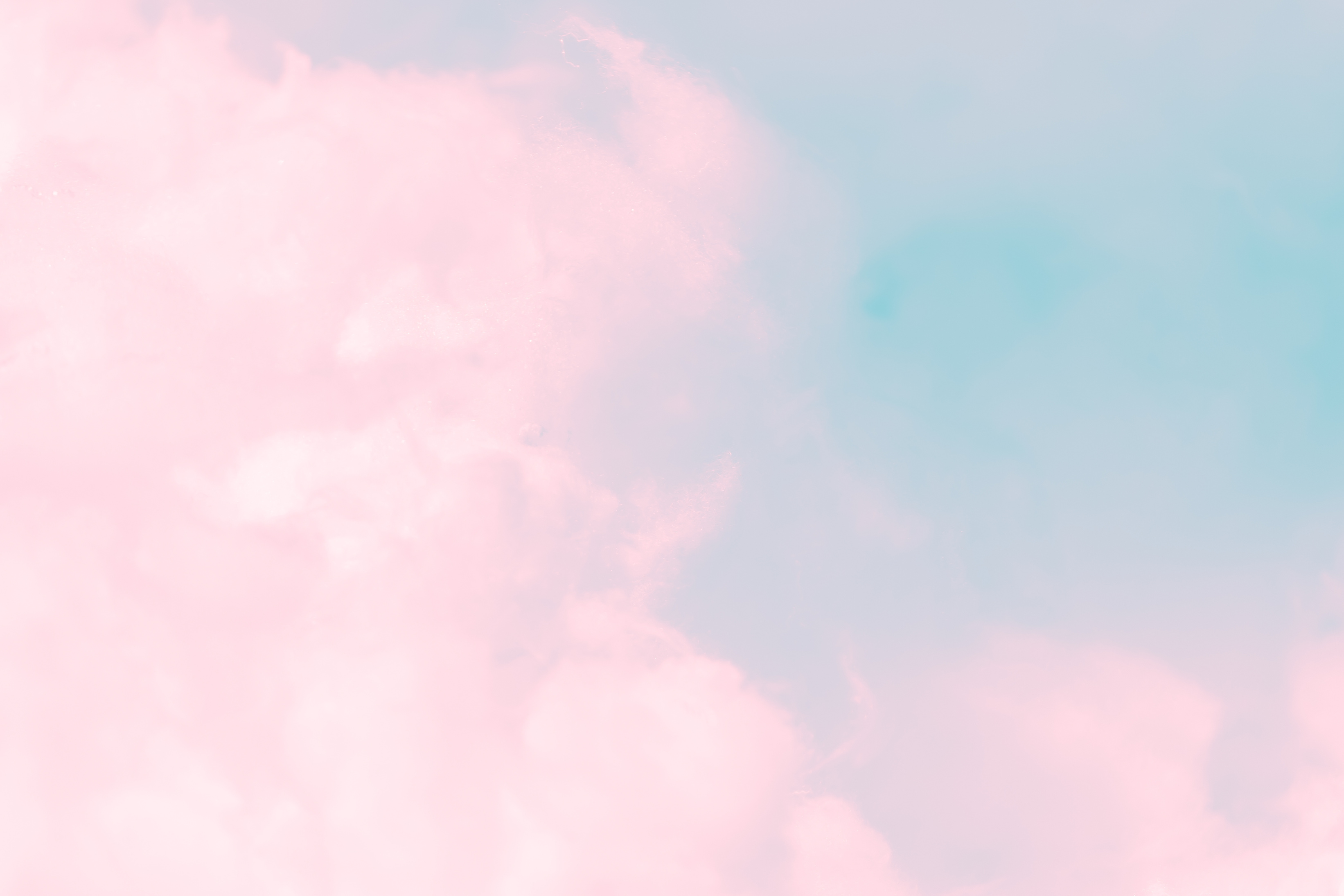 Cloud series : Colorful cotton candy. Soft fog and clouds with a pastel colored pink to skyblue gradient for background.